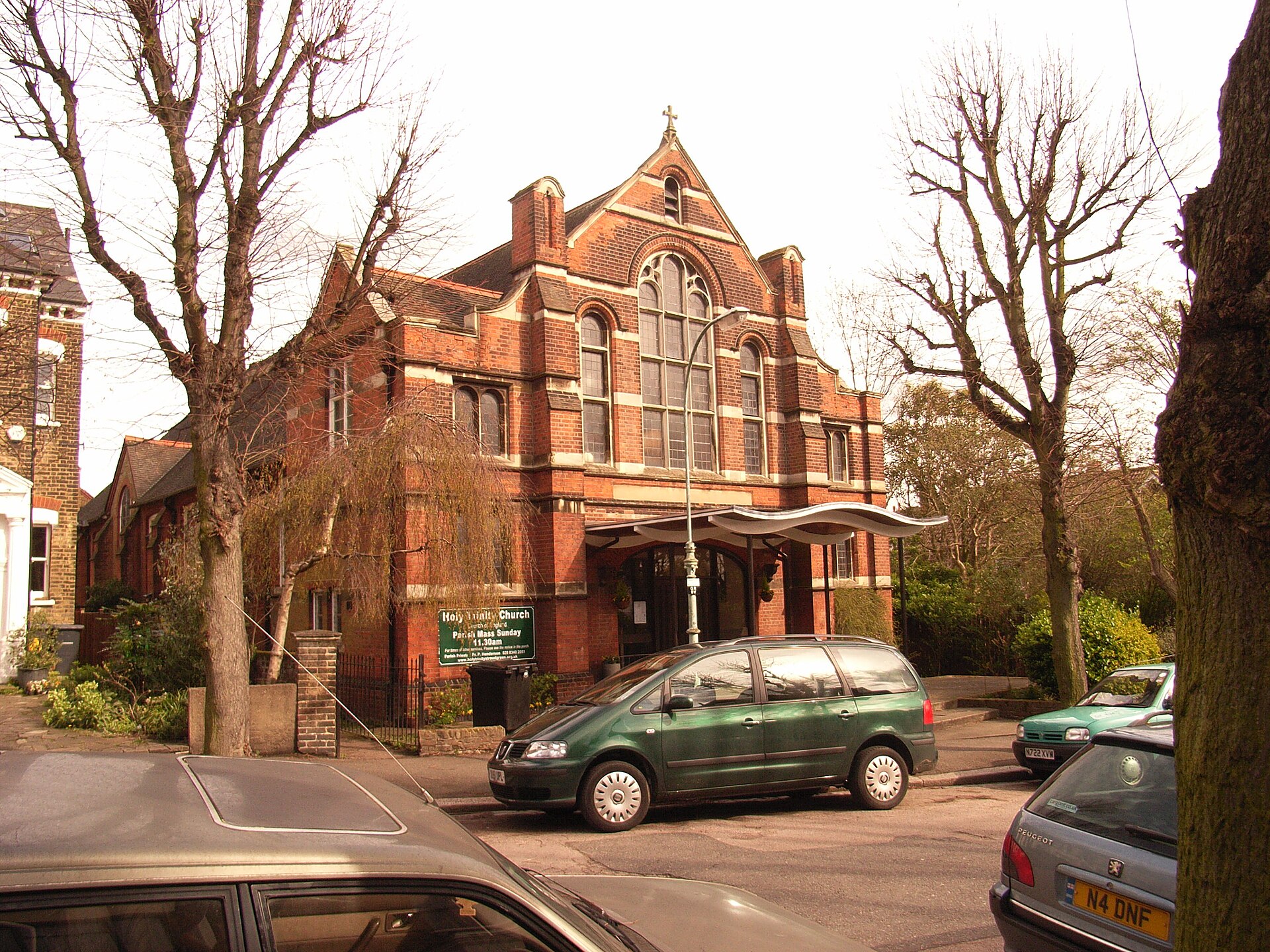 Holy Trinity Church on Granville Road, Stroud Green, which hosts the Trinity Toddlers group.