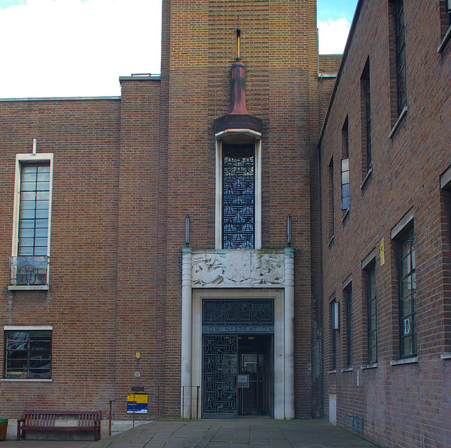 Hornsey Town Hall on Crouch End Broadway, venue for Saturday's Make and Mend Festival.